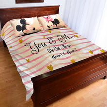 Load image into Gallery viewer, Personalized Mouse Bedding Set Custom Names for Couples
