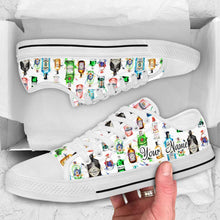 Load image into Gallery viewer, Personalized Low Top Shoes Custom Name Fun Gin Bottles Gift
