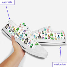 Load image into Gallery viewer, Personalized Low Top Shoes Custom Name Fun Gin Bottles Gift
