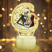 Load image into Gallery viewer, Personalized Nightmare Shaped Plaque Light Base Gift for Couples
