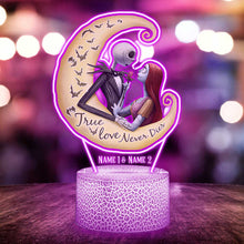 Load image into Gallery viewer, Personalized Nightmare Shaped Plaque Light Base Gift for Couples
