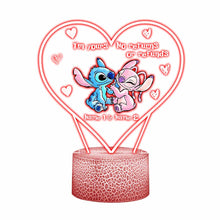 Load image into Gallery viewer, Personalized Ohana Shaped Plaque Light Base Custom Couple Gift for Valentine's Day

