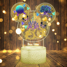 Load image into Gallery viewer, Personalized Mouse Shaped Plaque Light Base for Special Milestones
