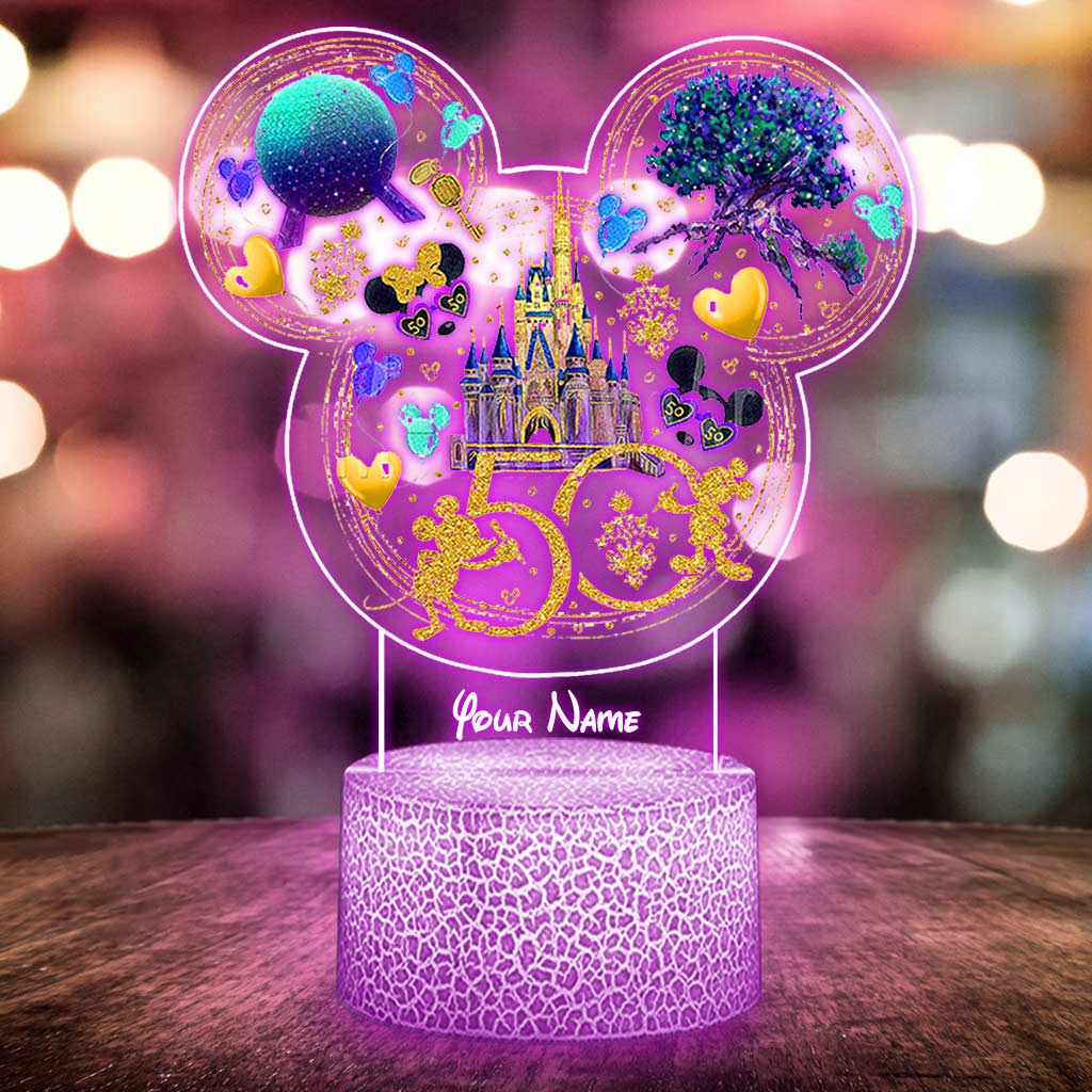 Personalized Mouse Shaped Plaque Light Base for Special Milestones