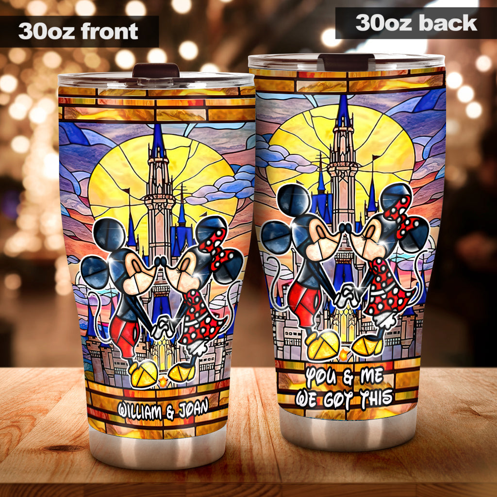Personalized Mickey Mouse Tumbler Custom Name Gift for Couples