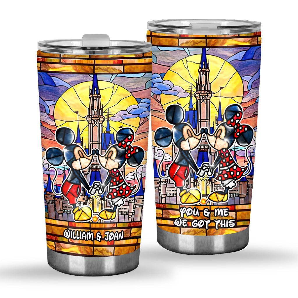 Personalized Mickey Mouse Tumbler Custom Name Gift for Couples