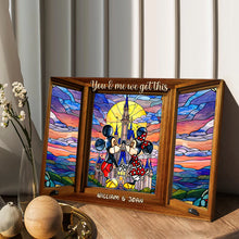 Load image into Gallery viewer, Personalized Disney Mouse Canvas Print Custom Name Gift for Couples
