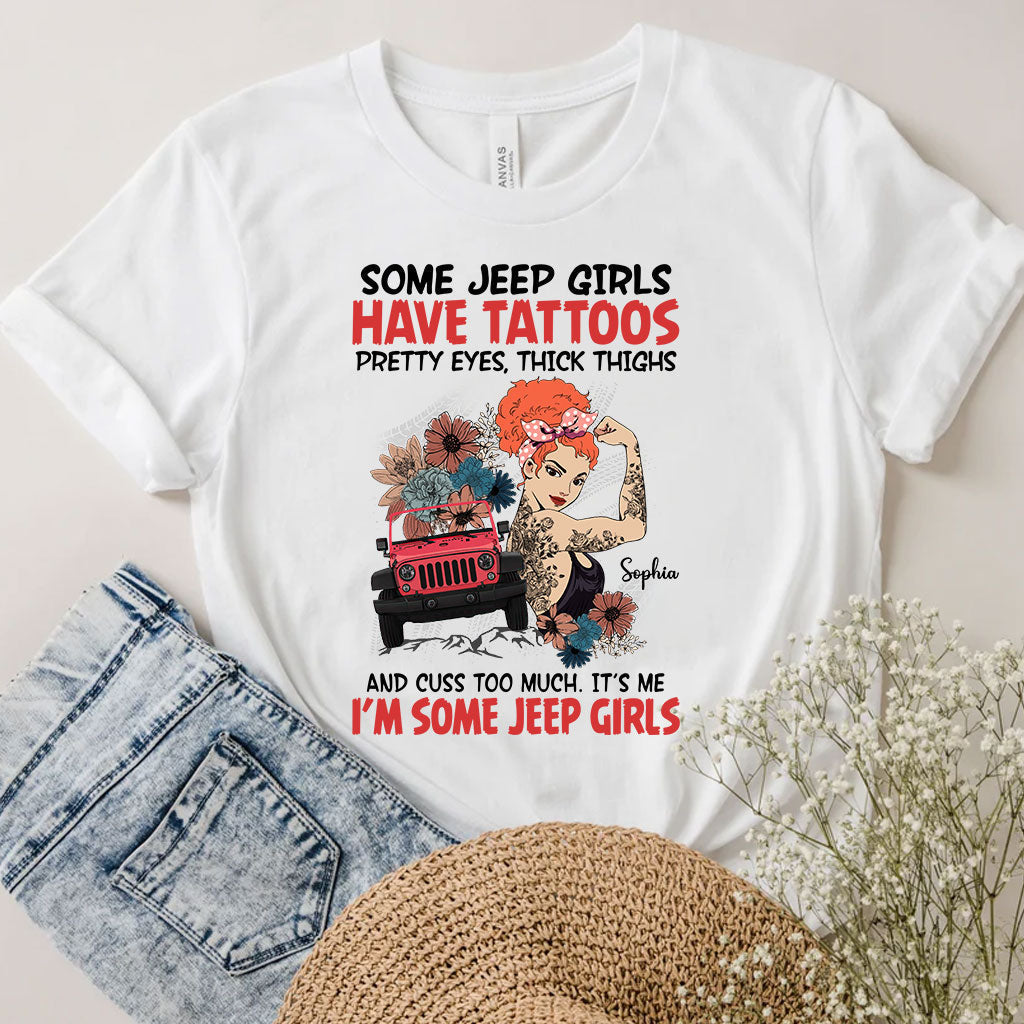 Personalized Jeep Girls T-Shirt Custom Name Gift for Her