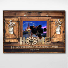 Load image into Gallery viewer, Personalized Home Is Wherever I'm With You Mouse Poster Gift for Couple

