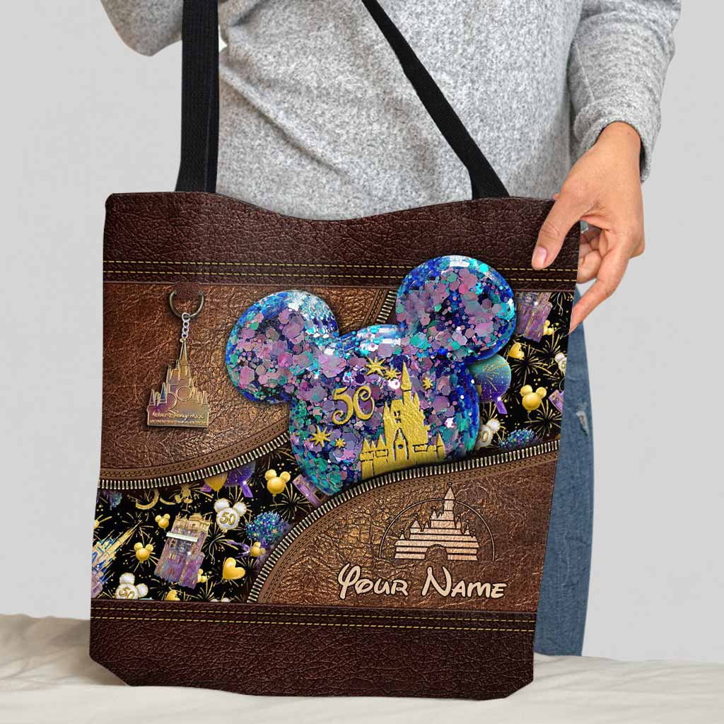 Personalized Disney 50th Anniversary Tote Bag Custom Name Gift