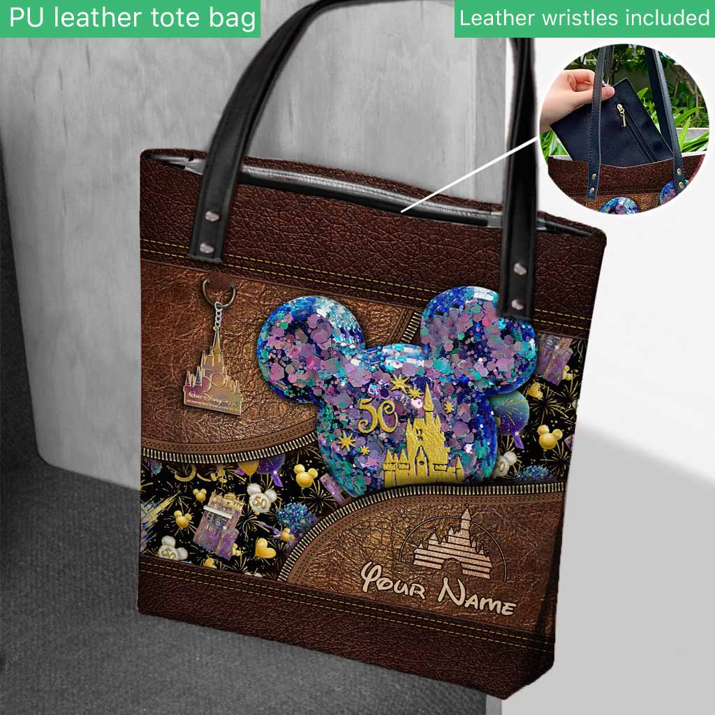 Personalized Disney 50th Anniversary Tote Bag Custom Name Gift