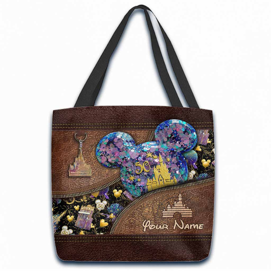 Personalized Disney 50th Anniversary Tote Bag Custom Name Gift