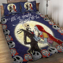 Load image into Gallery viewer, Personalized Nightmare Before Christmas Quilt Set for Couples
