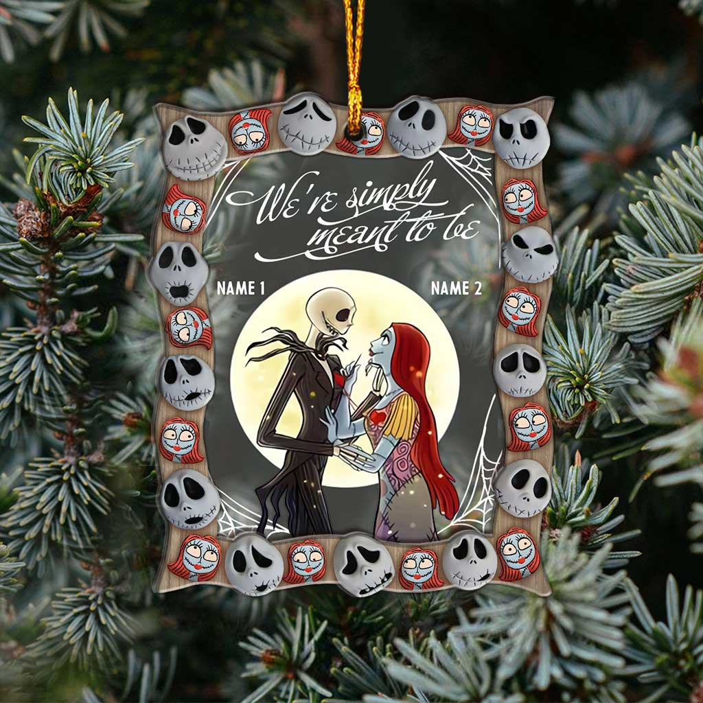Personalized Nightmare Before Christmas Ornament with Names for Couples Gift