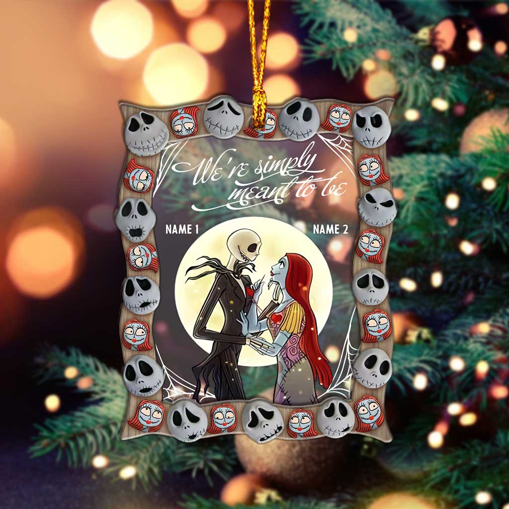 Personalized Nightmare Before Christmas Ornament with Names for Couples Gift