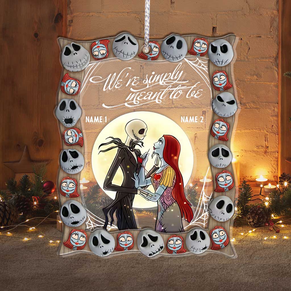 Personalized Nightmare Before Christmas Ornament with Names for Couples Gift