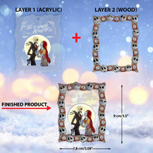 Load image into Gallery viewer, Personalized Nightmare Before Christmas Ornament with Names for Couples Gift
