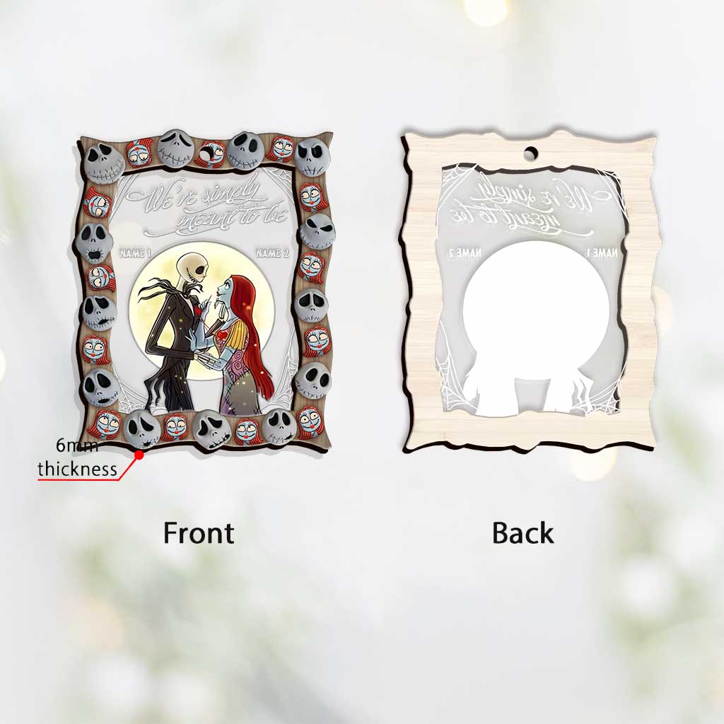Personalized Nightmare Before Christmas Ornament with Names for Couples Gift