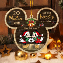 Load image into Gallery viewer, Personalized Christmas Mouse Ornament Custom Names Gift for Couple
