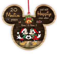 Load image into Gallery viewer, Personalized Christmas Mouse Ornament Custom Names Gift for Couple
