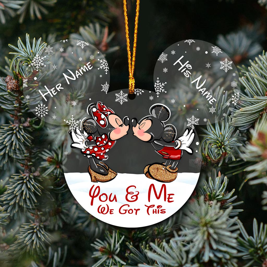 Personalized Christmas Mouse Ornament Custom Name Gift