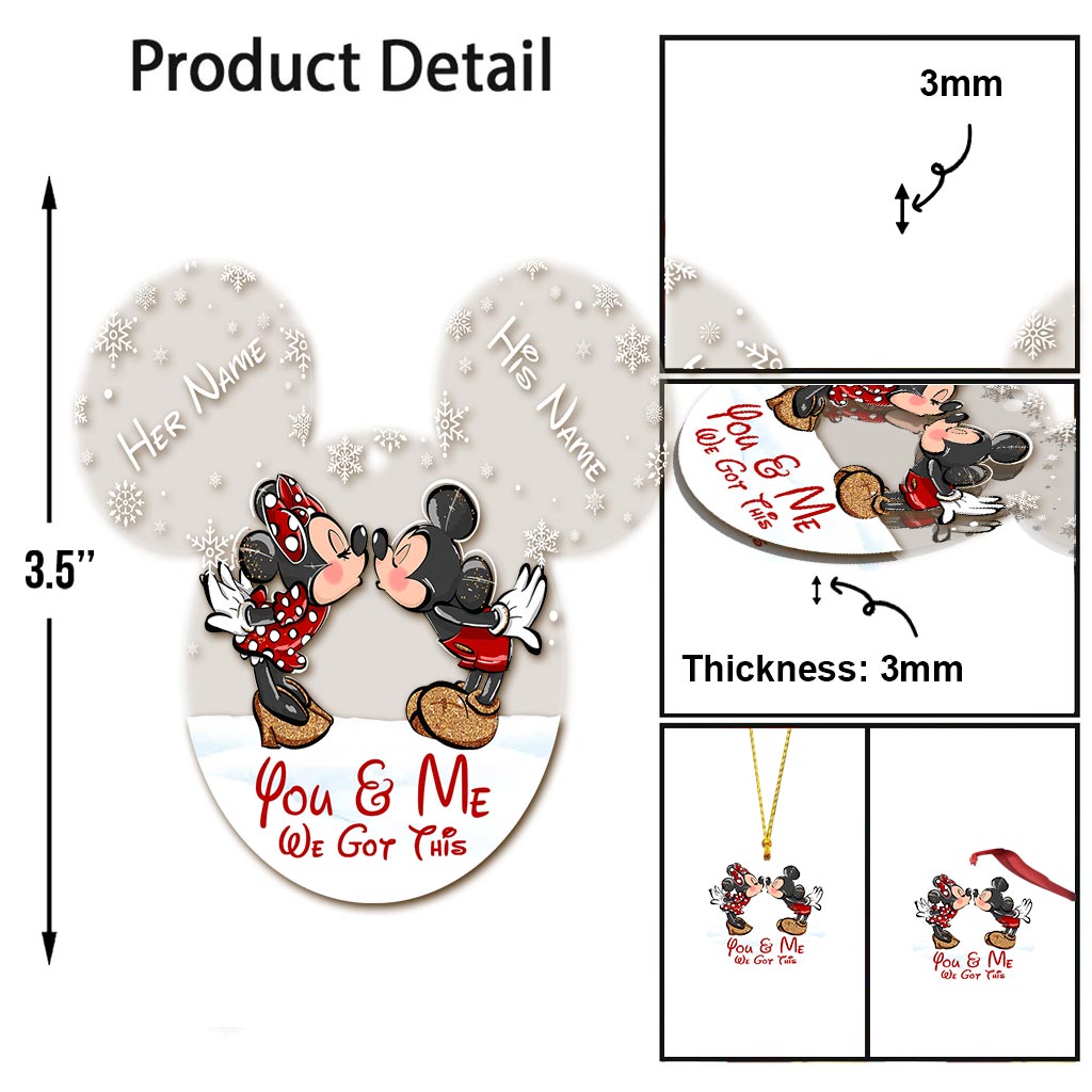 Personalized Christmas Mouse Ornament Custom Name Gift