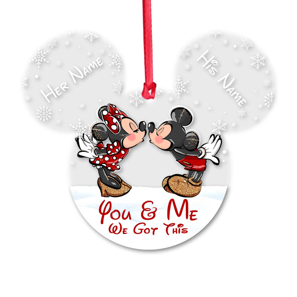 Personalized Christmas Mouse Ornament Custom Name Gift