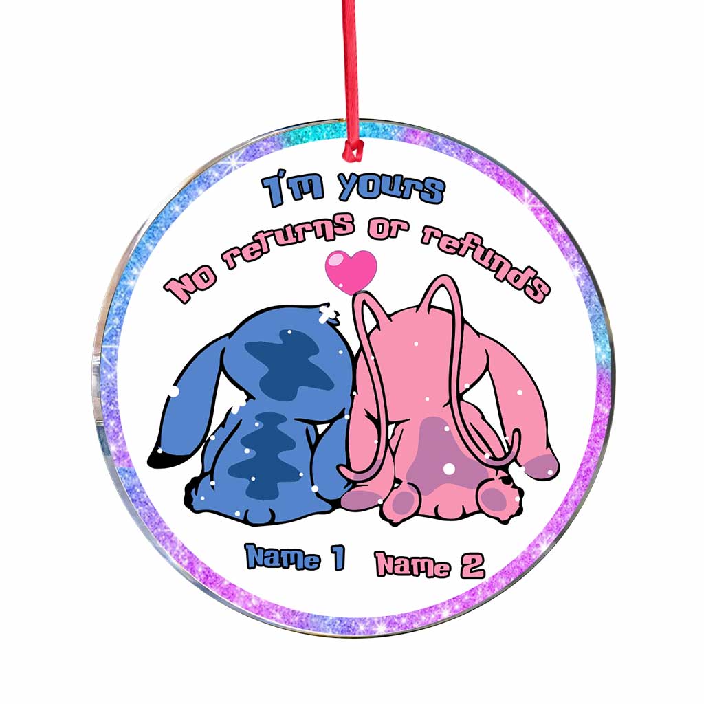 Personalized Christmas Couple Ornament Custom Names Acrylic Gift