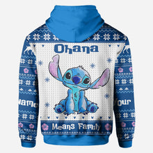 Load image into Gallery viewer, Personalized Ohana Means Family Christmas Hoodie All Over Print
