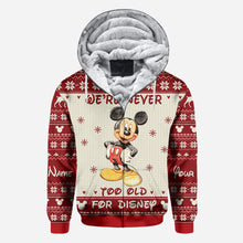 Load image into Gallery viewer, Personalized Christmas Mickey Mouse All Over Hoodie Custom Name Gift for Disney Lovers
