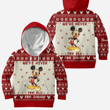 Load image into Gallery viewer, Personalized Christmas Mickey Mouse All Over Hoodie Custom Name Gift for Disney Lovers
