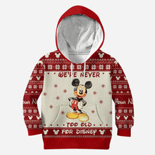 Load image into Gallery viewer, Personalized Christmas Mickey Mouse All Over Hoodie Custom Name Gift for Disney Lovers
