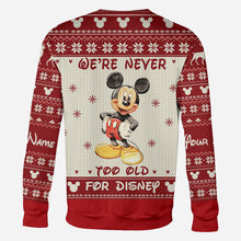 Load image into Gallery viewer, Personalized Christmas Mickey Mouse All Over Hoodie Custom Name Gift for Disney Lovers
