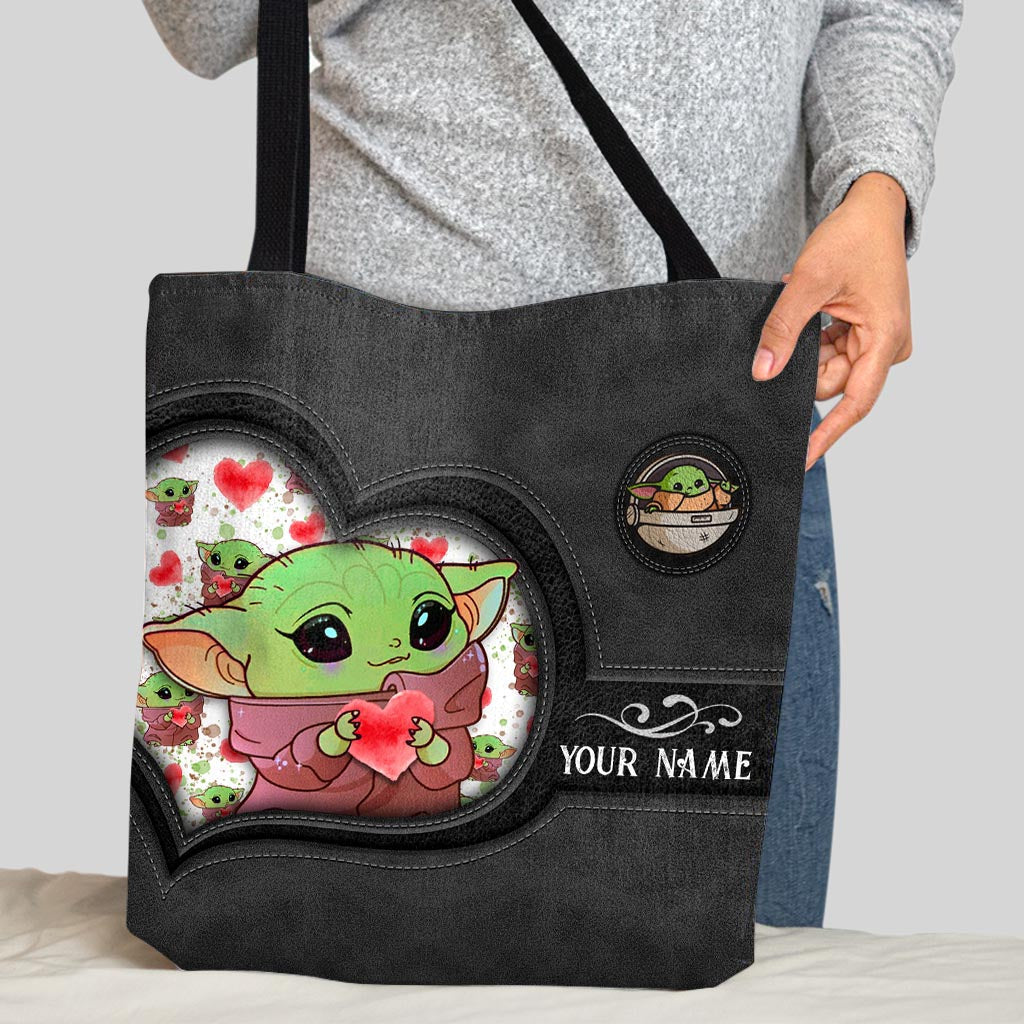 Personalized Cute Character Tote Bag Custom Name Gift