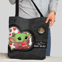 Load image into Gallery viewer, Personalized Cute Character Tote Bag Custom Name Gift
