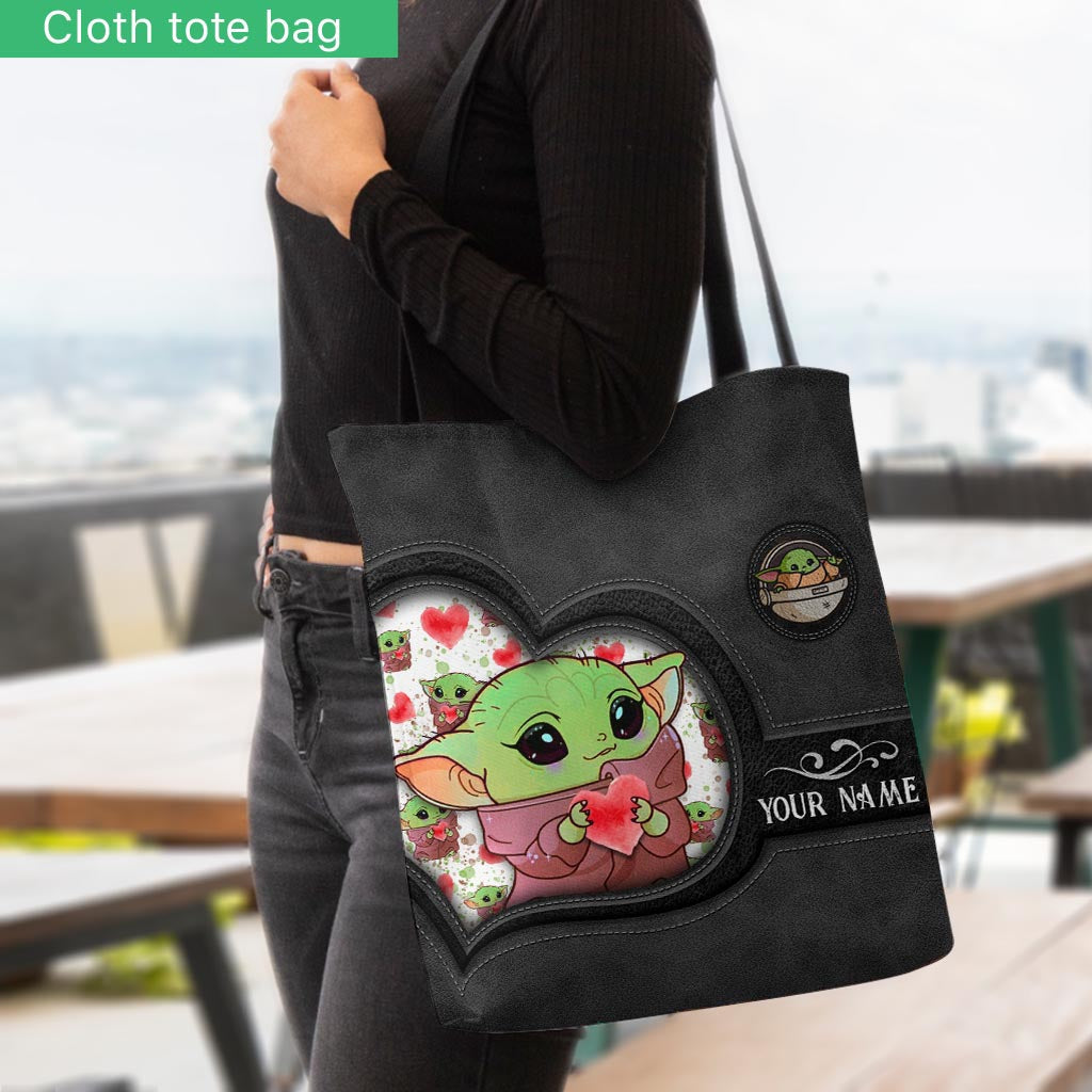 Personalized Cute Character Tote Bag Custom Name Gift