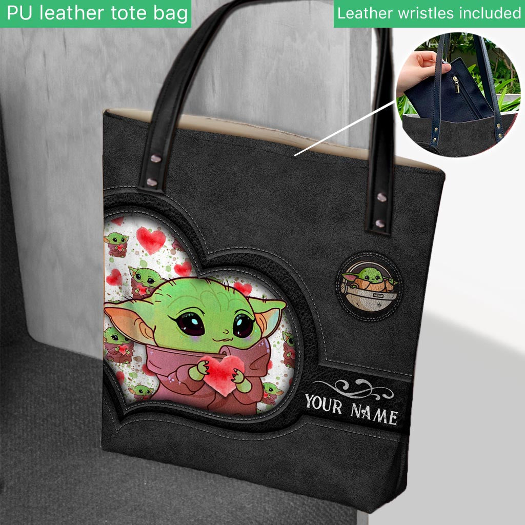 Personalized Cute Character Tote Bag Custom Name Gift