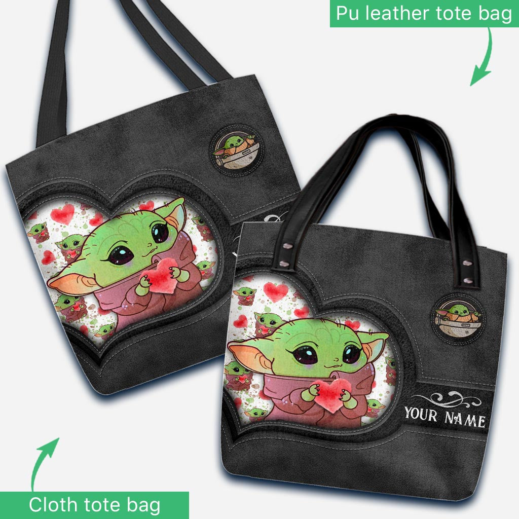 Personalized Cute Character Tote Bag Custom Name Gift