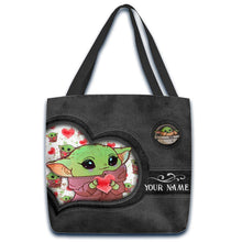 Load image into Gallery viewer, Personalized Cute Character Tote Bag Custom Name Gift

