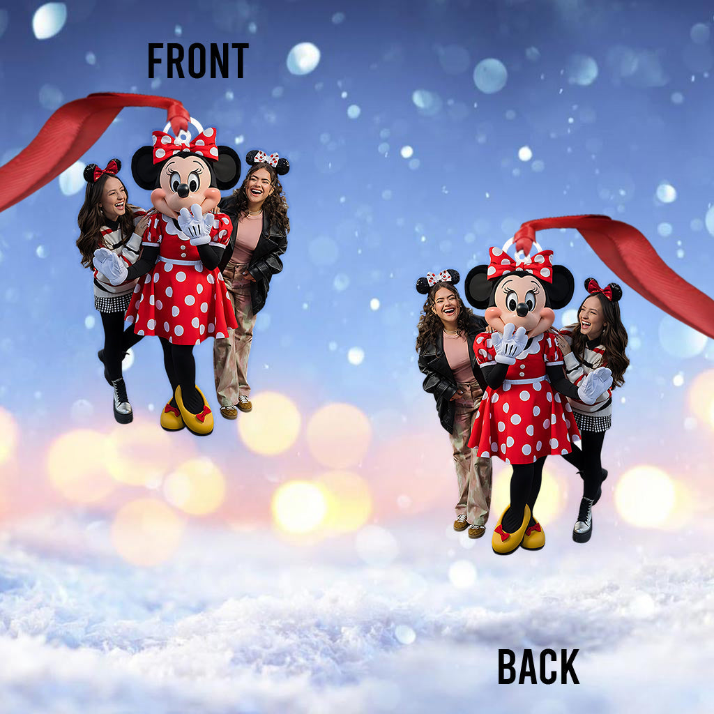 Personalized Mickey Mouse Shaped Ornament Custom Gift for Christmas
