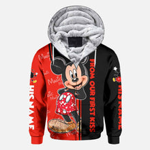 Load image into Gallery viewer, Personalized All Over Print Couple Hoodie Custom Names Gift for Engagement
