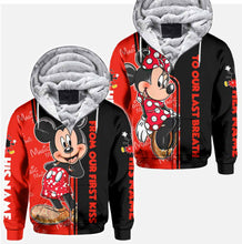 Load image into Gallery viewer, Personalized All Over Print Couple Hoodie Custom Names Gift for Engagement

