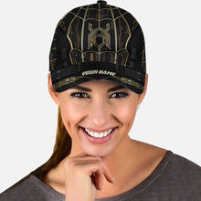 Load image into Gallery viewer, Personalized Black Gold Classic Cap Custom Name Gift for Dad
