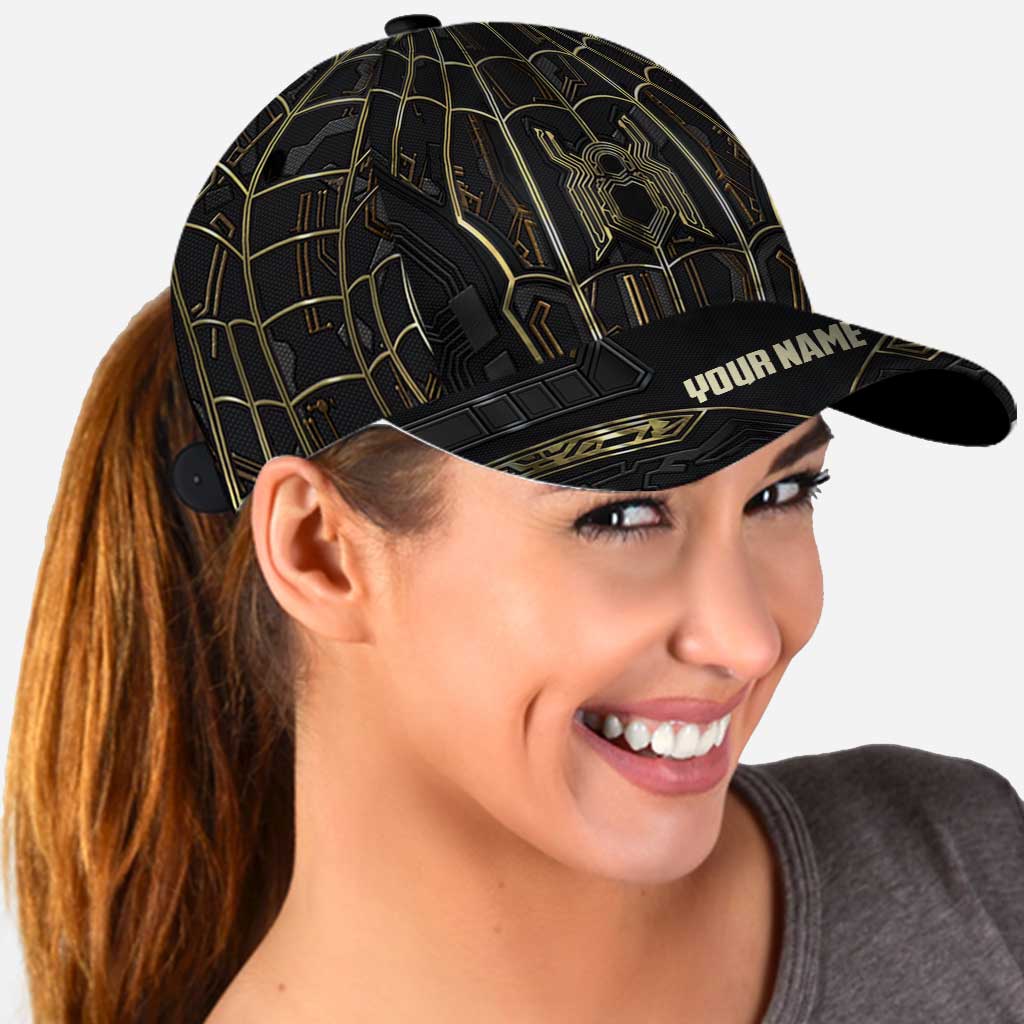 Personalized Black Gold Classic Cap Custom Name Gift for Dad