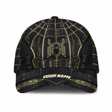 Load image into Gallery viewer, Personalized Black Gold Classic Cap Custom Name Gift for Dad
