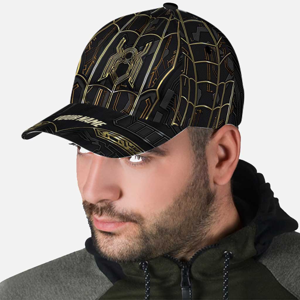 Personalized Black Gold Classic Cap Custom Name Gift for Dad