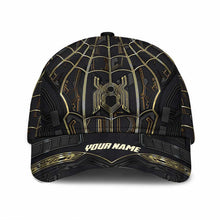 Load image into Gallery viewer, Personalized Black Gold Classic Cap Custom Name Gift for Dad
