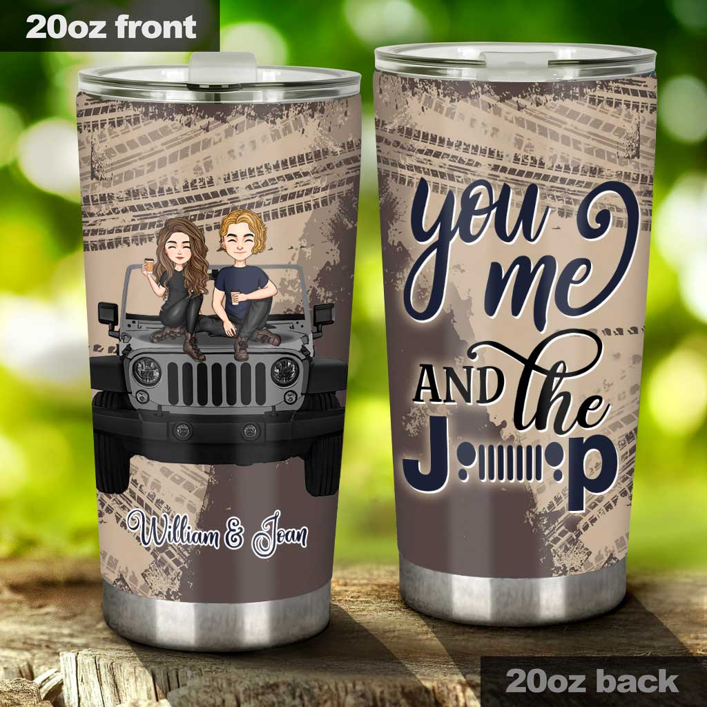 Personalized Couple Car Tumbler Custom Names Unique Gift