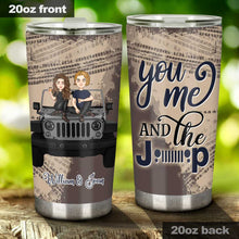 Load image into Gallery viewer, Personalized Couple Car Tumbler Custom Names Unique Gift
