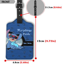 Load image into Gallery viewer, Personalized Airplane Mode Leather Luggage Tag Custom Name Gift for Traveler
